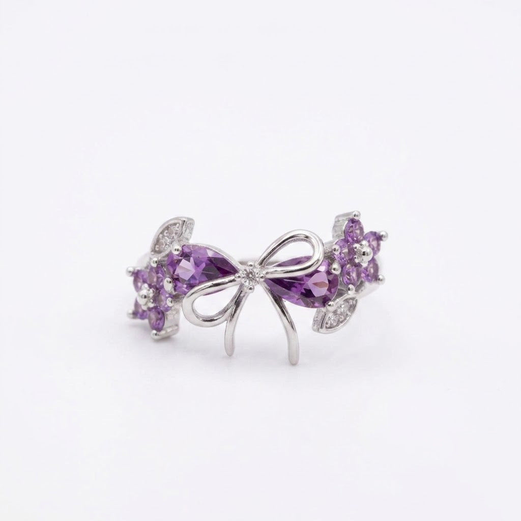 Zircon Flower Ring