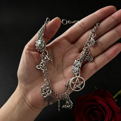 Sun, Moon, Tree of Life Bracelet - Vintage Witch Style