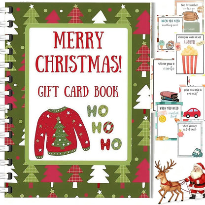 DIY Spiral Bound Merry Christmas Gift Card Album