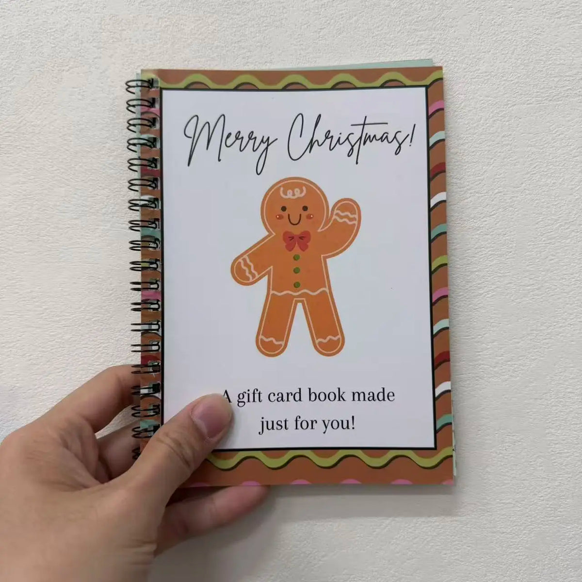 DIY Spiral Bound Merry Christmas Gift Card Album