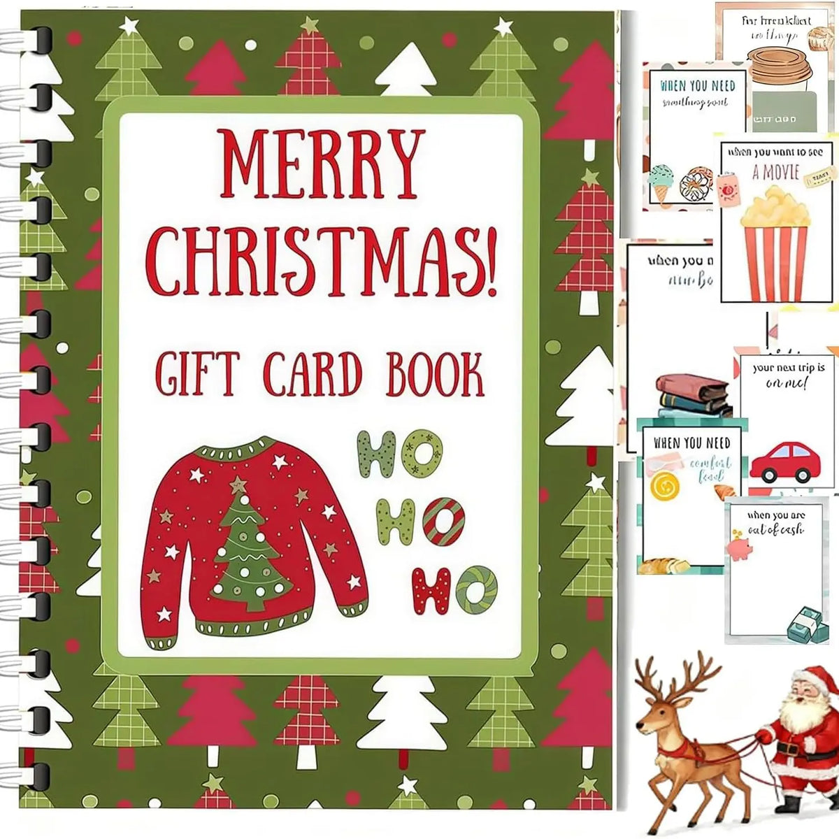DIY Spiral Bound Merry Christmas Gift Card Album