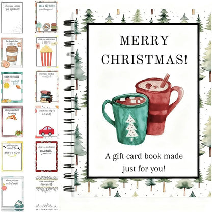 DIY Spiral Bound Merry Christmas Gift Card Album