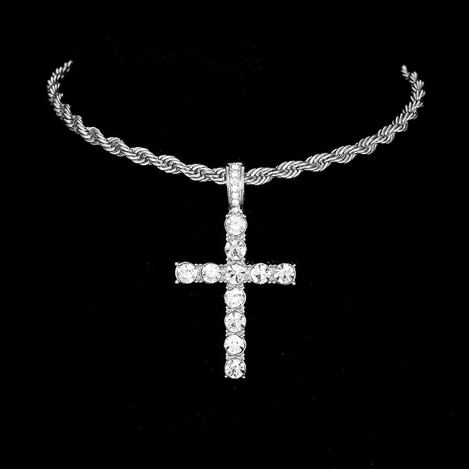 Hip Hop Cross Pendant Necklace