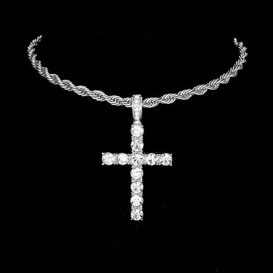 Hip Hop Cross Pendant Necklace