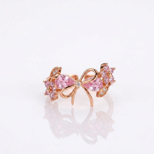 Zircon Flower Ring
