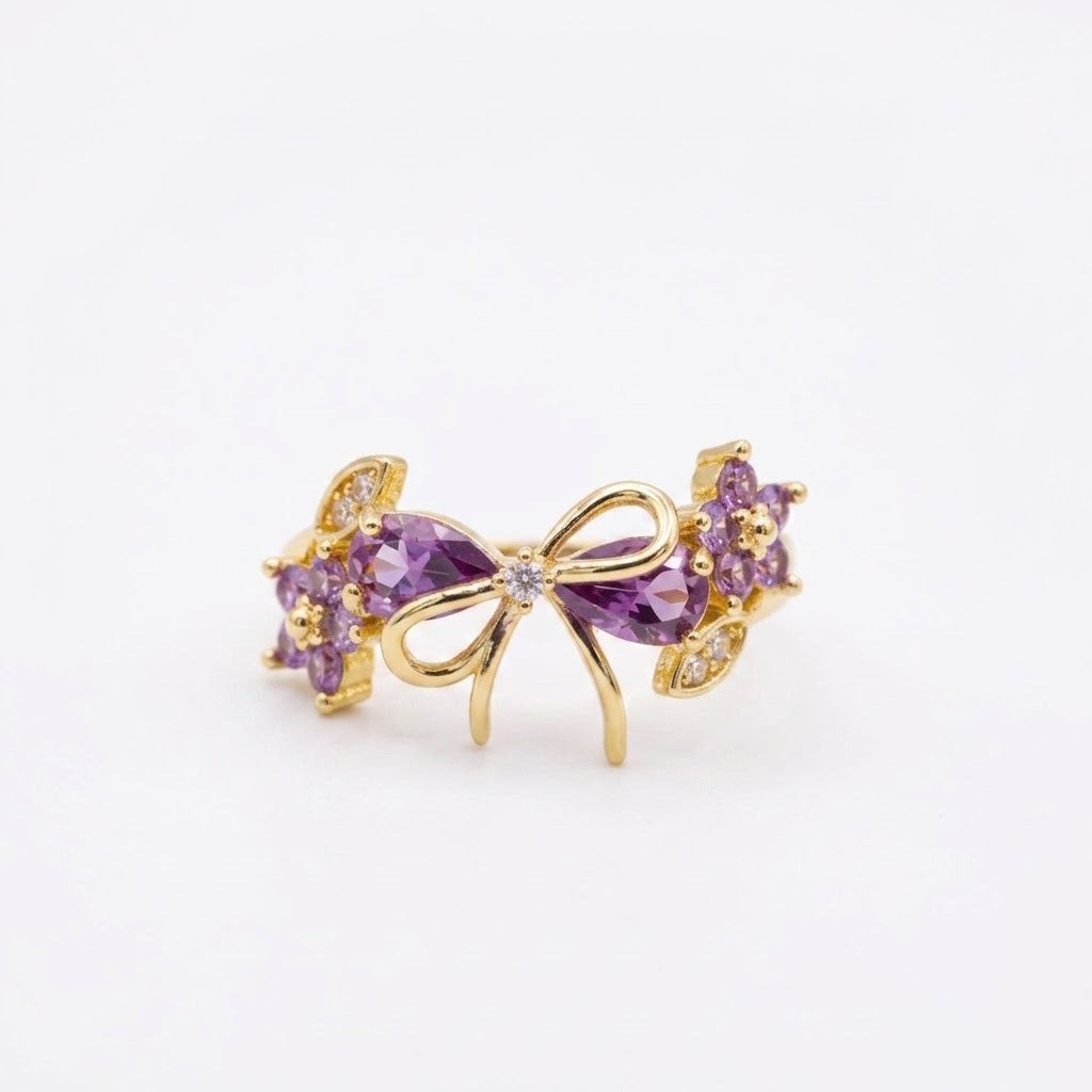 Zircon Flower Ring