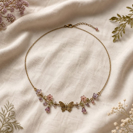 Butterfly Garden Necklace — Gemmy Pocket concept photograph