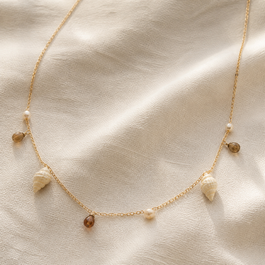 Shell Story Necklace — Gemmy Pocket concept photograph